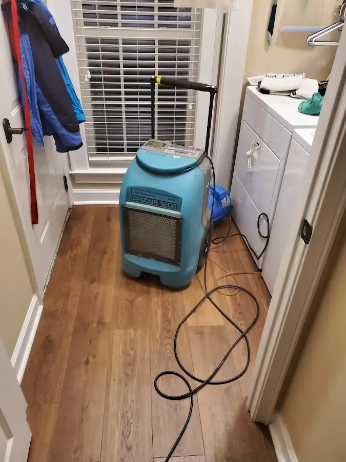 Commercial dehumidifier deployed for Flood Damage Cleanup in East Niles